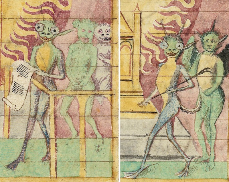 Illustration for article titled Bizarre and vulgar illustrations from illuminated medieval manuscripts
